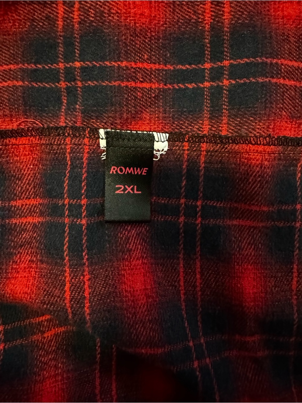 ROMWE Plus Size 2X Red Plaid Lace-Up Asymmetrical Grunge Punk Dress - Picture 4 of 5